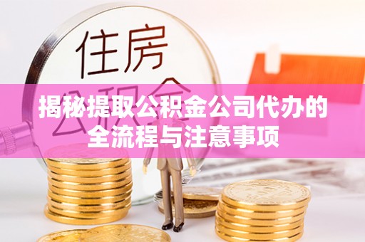 赤坎揭秘提取公积金公司代办的全流程与注意事项