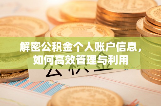 赤坎解密公积金个人账户信息，如何高效管理与利用