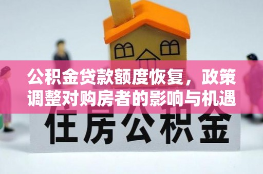 赤坎公积金贷款额度恢复，政策调整对购房者的影响与机遇