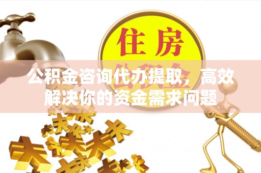 赤坎公积金咨询代办提取，高效解决你的资金需求问题