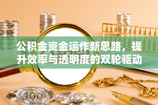 赤坎公积金资金运作新思路，提升效率与透明度的双轮驱动