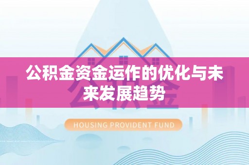 赤坎公积金资金运作的优化与未来发展趋势