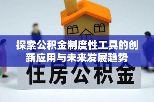 赤坎探索公积金制度性工具的创新应用与未来发展趋势