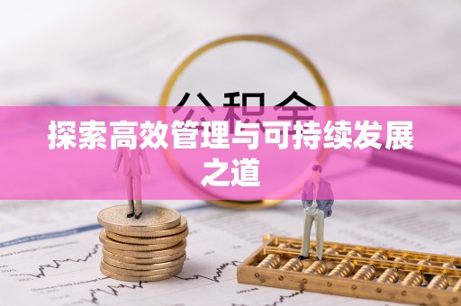 赤坎探索高效管理与可持续发展之道