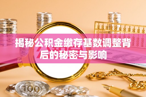 赤坎揭秘公积金缴存基数调整背后的秘密与影响